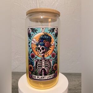 The Plant Lover Hand Crafted Glass Tumbler